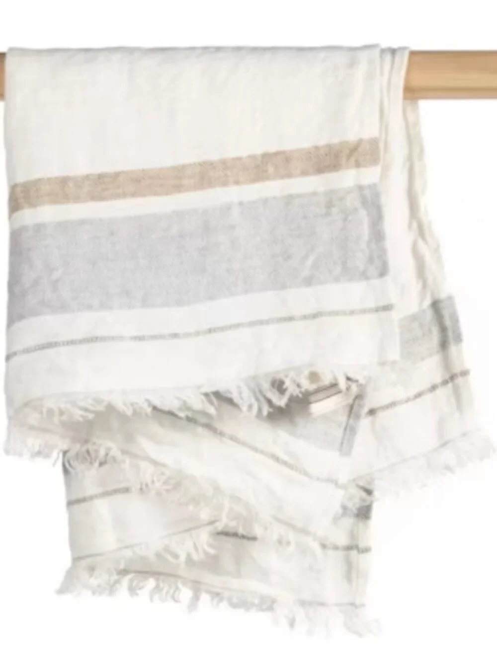 Libeco The Belgian Linen Towel Oyste Stripe 25
